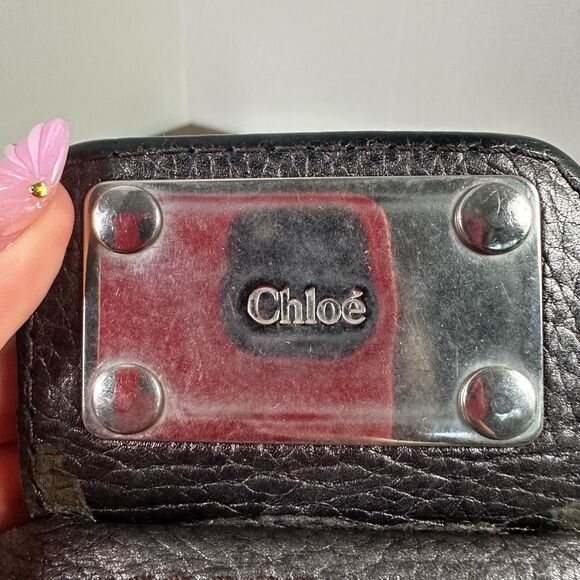 Chloe Paddington Vintage Bag Satchel Silver Black Gunmetal With Purple Tint Rare - Picture 6 of 16